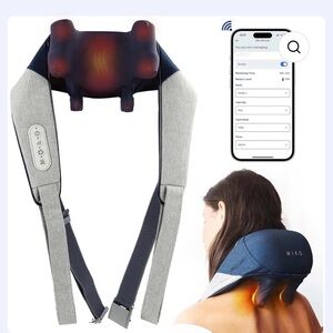 Gray and Blue Neck Massager